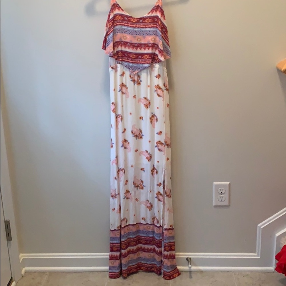spaghetti-strap maxi dress